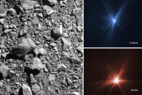 Space telescopes capture asteroid slam with striking clarity