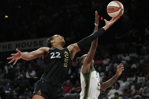 A’ja Wilson helps Aces even WNBA playoff series with Storm
