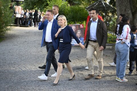 Swedish leader tackles crime, energy fears on campaign trail