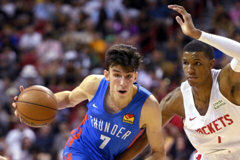 Thunder rookie Holmgren learns ways of NBA while on the mend