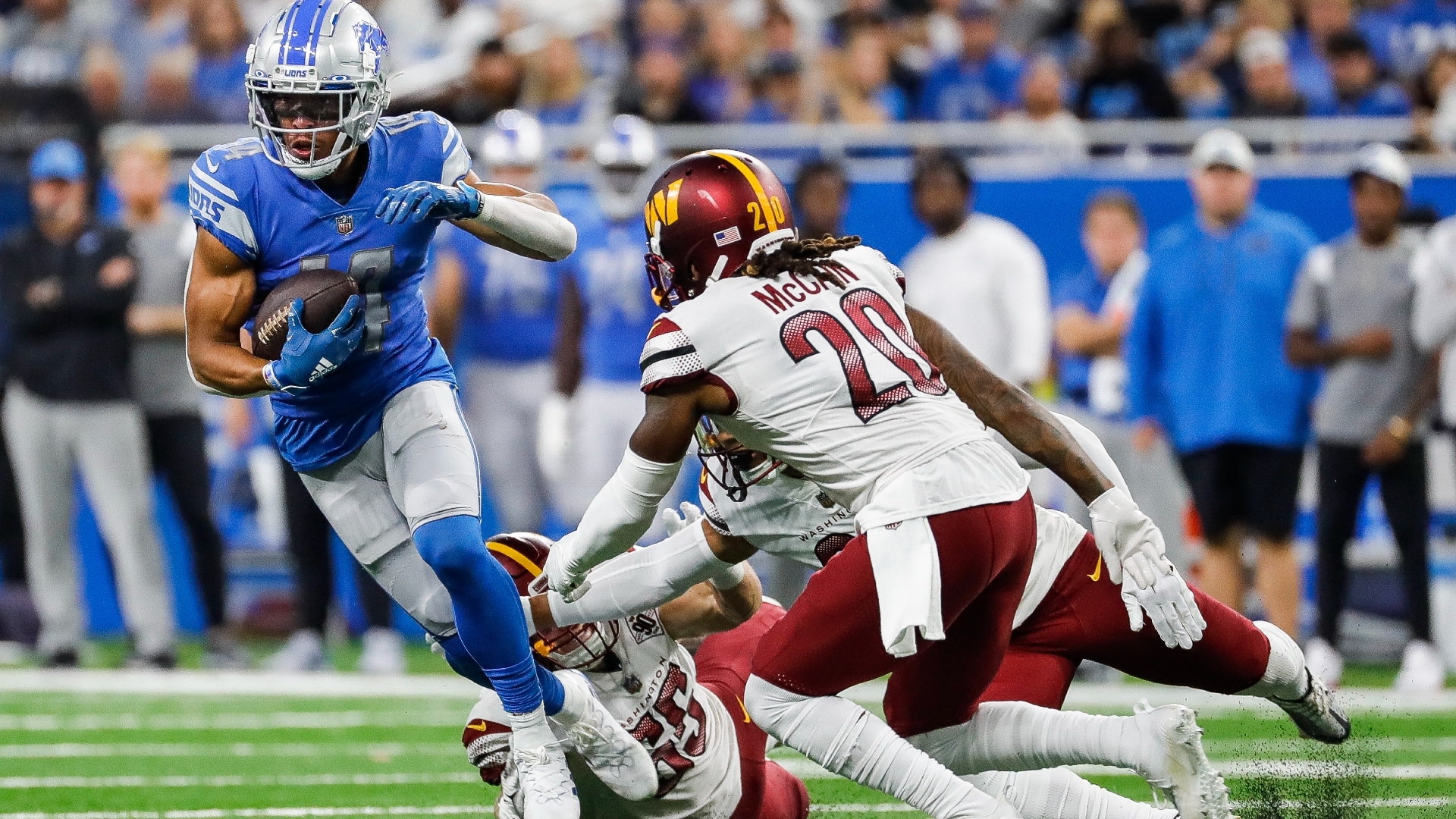 Goff throws 4 TD passes, Lions beat Commanders 36-27 - WTOP News