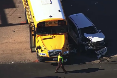 2 separate school bus crashes cause delays in Charles County