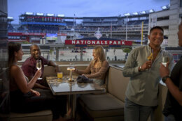The rooftop bar has views of Nationals Park. (Courtesy Silver Diner)