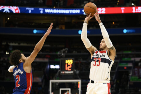 Beal limited by back, but Wizards roll past Pistons 120-99