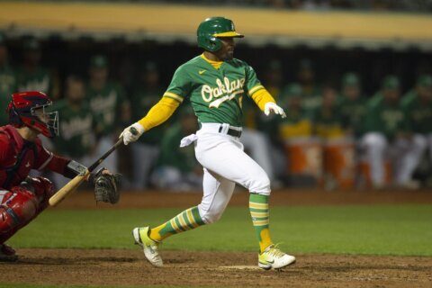 Kemp’s RBI single in 10th lifts Athletics past Angels 5-4