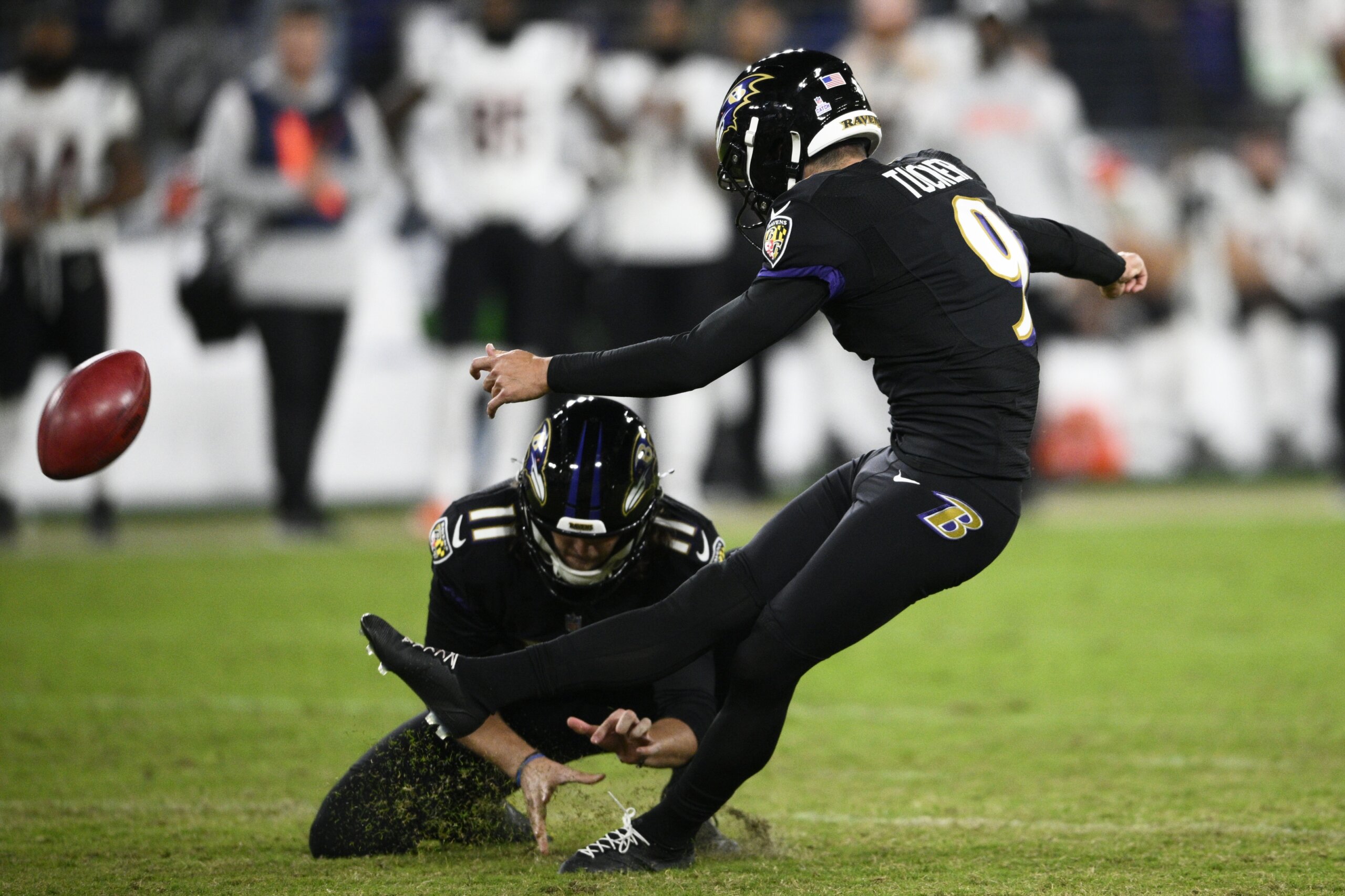 Uniform Worn by Ravens Kicker Justin Tucker on Display at Hall of Fame