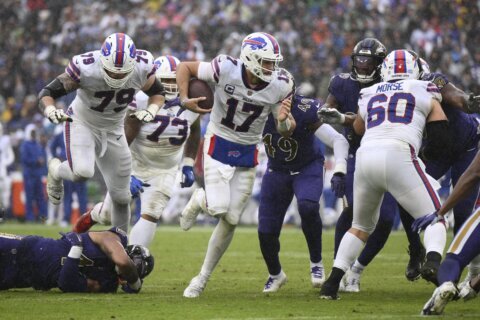 Allen rallies Bills to win after Ravens’ 4th-down try fails