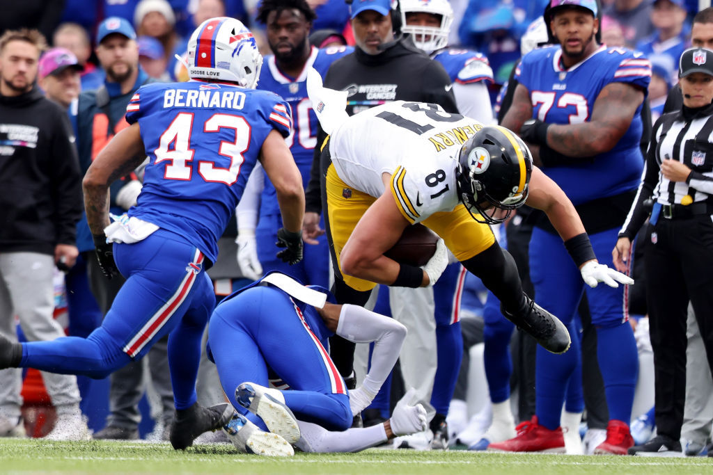<p><b><i>Steelers 3</i></b><br />
<b><i>Bills 38</i></b></p>
<p>It turns out Pittsburgh being <a href="https://profootballtalk.nbcsports.com/2022/10/04/for-the-first-time-since-the-merger-the-steelers-are-a-14-point-underdogs/">a historic underdog</a> was the best thing about this week.</p>
<p>The Steelers took their worst loss since 1989 and is now 0-8 without T.J. Watt, facing <a href="https://profootballtalk.nbcsports.com/2022/10/08/report-t-j-watts-return-will-be-delayed-by-knee-surgery/" target="_blank" rel="noopener">a longer stretch without their best player</a>. Things are getting ugly for the Steel City in a hurry.</p>
<p>Meanwhile, in Buffalo their defense has more interceptions (8) than touchdown passes allowed (3) even though their secondary is banged up. Don&#8217;t count on that being the case against the Chiefs and Packers the next two weeks, but if they can at least earn a split of those two games, the Bills are still AFC front-runner.</p>
