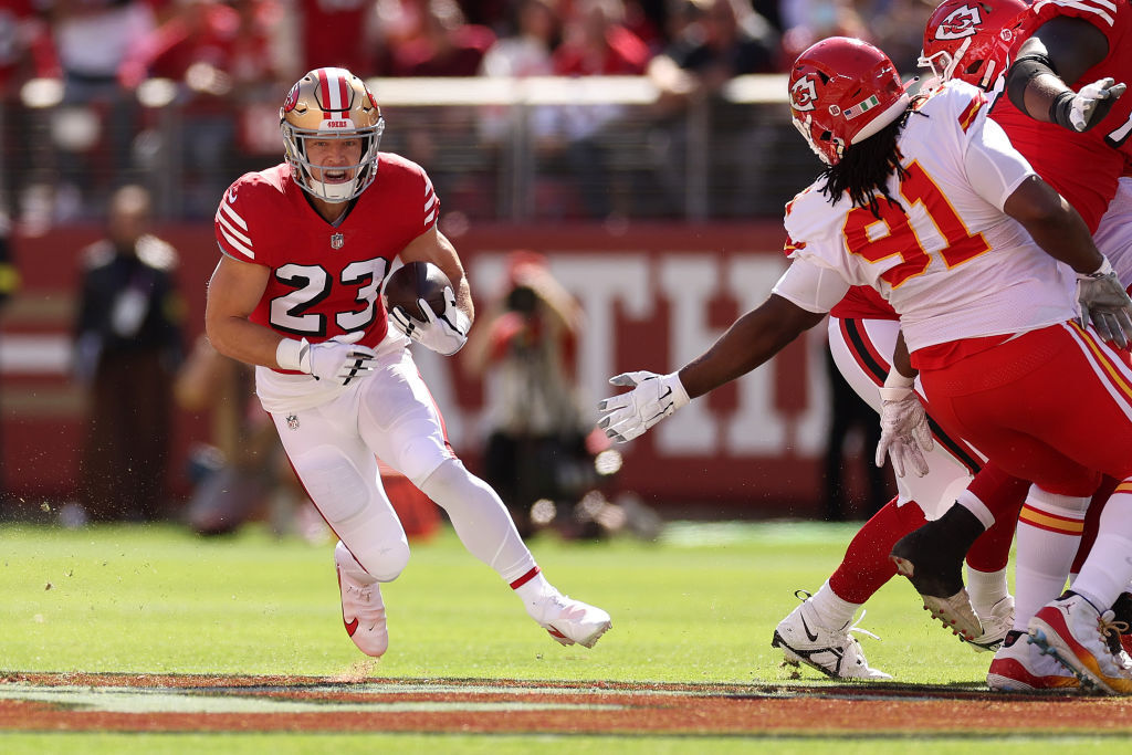 <p><b><i>Chiefs 44</i></b><br />
<b><i>49ers 23</i></b></p>
<p>If <a href="https://profootballtalk.nbcsports.com/2022/10/19/kyle-shanahan-doesnt-like-watching-super-bowl-liv-but-this-week-he-had-to/" target="_blank" rel="noopener">Kyle Shanahan didn&#8217;t like watching Super Bowl LIV</a>, he&#8217;s really gonna hate this film.</p>
<p>San Francisco demonstrated a reckless level of desperation by trading for Christian McCaffrey, which is a luxury the Niners can&#8217;t afford at the price they paid. We&#8217;re about to find out how much job security Shanahan and John Lynch really have.</p>
