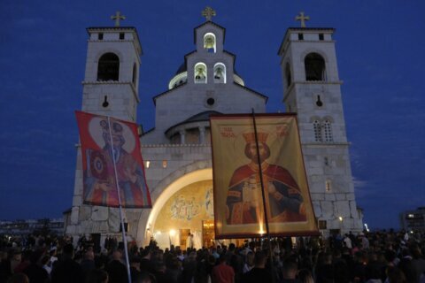 Orthodox Church leads protest against Montenegro pride