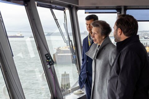 Princess Anne takes the Staten Island ferry to Manhattan