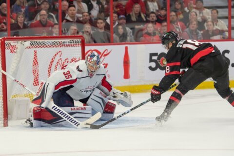 Depleted Capitals squander early lead in 5-2 loss to Senators