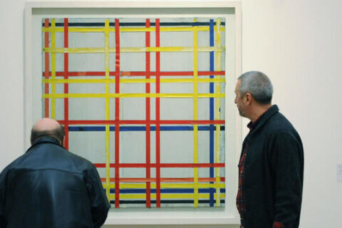 Piet Mondrian painting was hanging upside down for 77 years, curator says