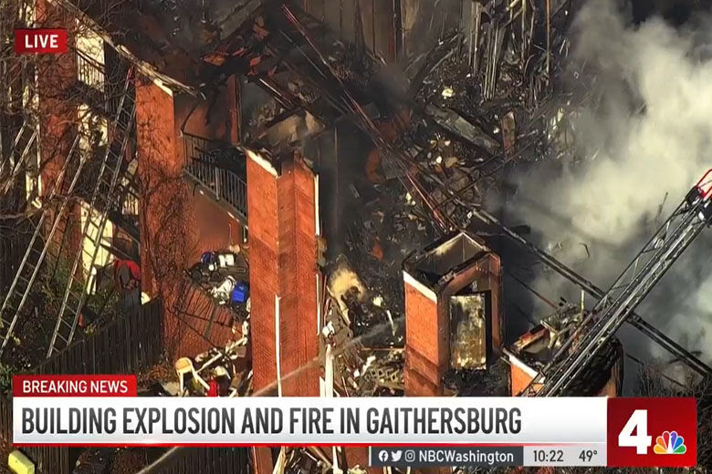 A view of the damage from NBC Chopper4. (Courtesy NBC Washington)