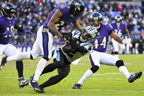 Late turnovers help Ravens hold off Panthers 13-3