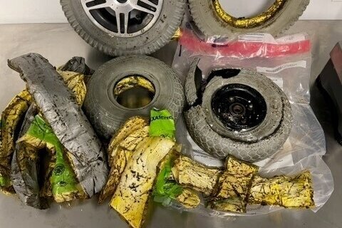 Feds: Cocaine worth $450,000 seized from wheelchair wheels