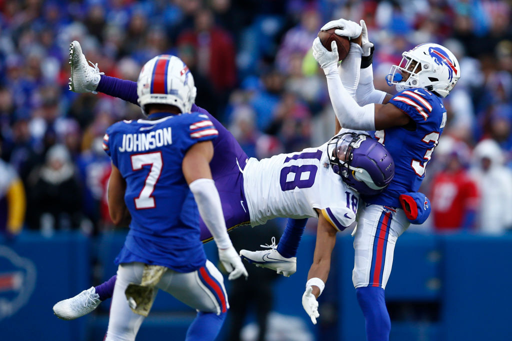 <p><em><strong>Vikings 33</strong></em><br />
<em><strong>Bills 30 (OT)</strong></em></p>
<p>In perhaps the best game of the 2022 NFL season, Minnesota made a statement &#8212; actually, several statements.</p>
<p>First off, the Vikings are for real. Going on the road and beating a Super Bowl favorite in comeback fashion shows they&#8217;re not a team just getting fat on an easy schedule (as I thought they were).</p>
<p>Secondly, Justin Jefferson &#8212; who is a Viking thanks to the Stefon Diggs trade &#8212; announced to the world he&#8217;s the best receiver in the league. HE CAUGHT THE BALL IN THE ABOVE PICTURE! Vikings-Eagles in the playoffs is gonna be fun assuming it doesn&#8217;t mean <a href="https://www.cbssports.com/nfl/news/kirk-cousins-in-prime-time-a-history-of-the-vikings-qb-failing-under-the-lights-including-week-2-vs-eagles/" target="_blank" rel="noopener">Kirk Cousins playing in primetime</a>, that is.</p>
