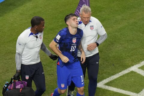 Pulisic listed as day-to-day with pelvic injury at World Cup