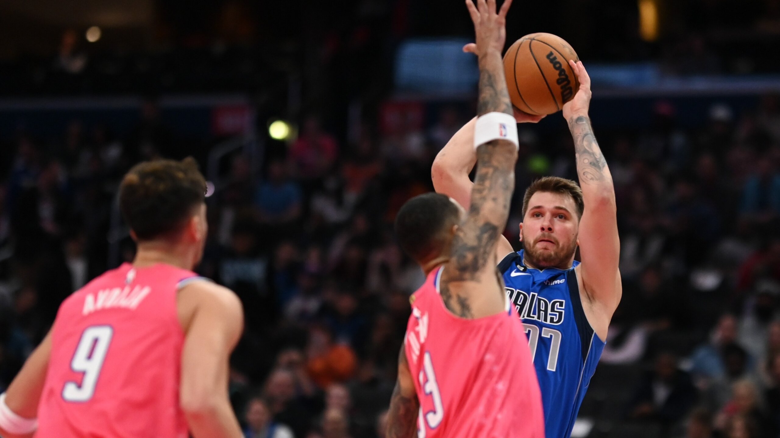 The first meeting of the season between the Wizards and Luka Doncic