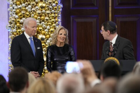 At Hanukkah event, Biden condemns ‘venom’ of antisemitism