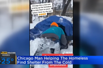 WATCH: Chicago man helps people experiencing homelessness during deadly cold