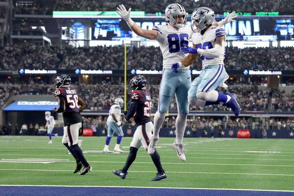 <p><em><strong>Texans 23</strong></em><br />
<em><strong>Cowboys 27</strong></em></p>
<p>Hey, Dallas fans … ease up on the celebration. The Cowboys were nearly on the wrong end of the biggest upset of the season despite hosting a team that now has its third straight 11-loss season and 11th straight loss to the NFC East. Mike McCarthy should be fired on the spot if he treats this game as anything more than a loss.</p>
