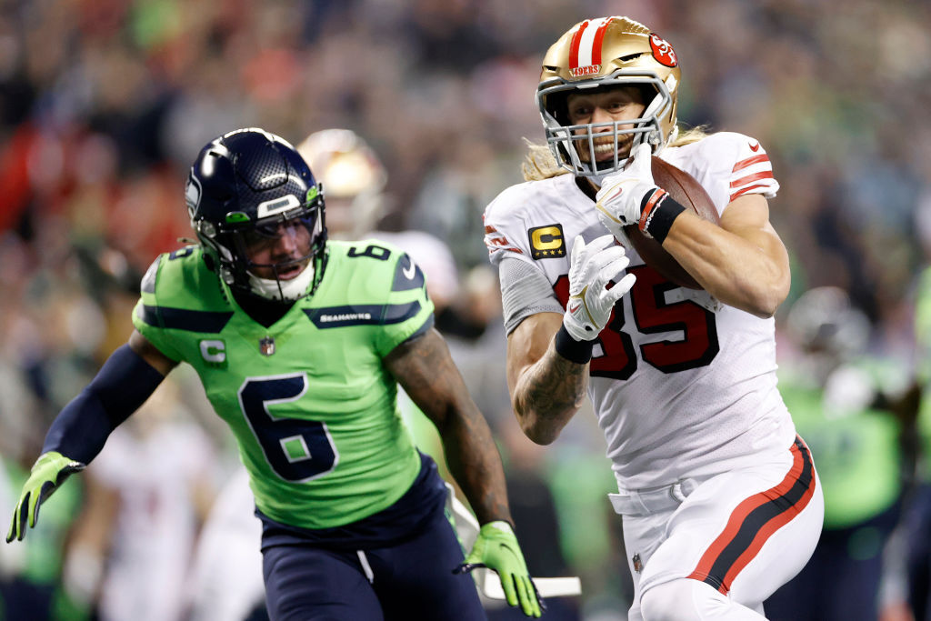 <p><em><strong>49ers 21</strong></em><br />
<em><strong>Seahawks 13</strong></em></p>
<p>Just as they did last time they won the NFC West in 2019, San Francisco clinched the division title with a win in Seattle. The Seahawks are fading at the wrong time, while the Niners might just be good enough to win no matter who plays QB for them.</p>
