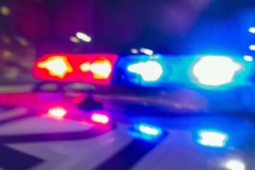 Stock photo of police lights.