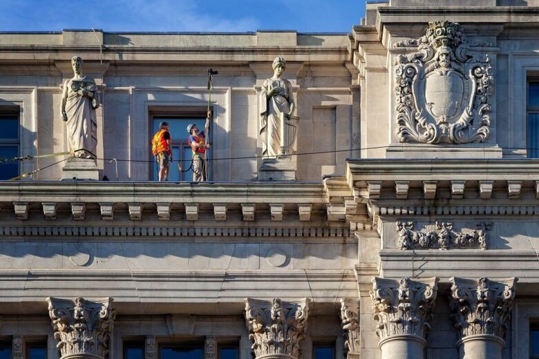 Photos reveal sculptures atop DC’s Wilson Building
