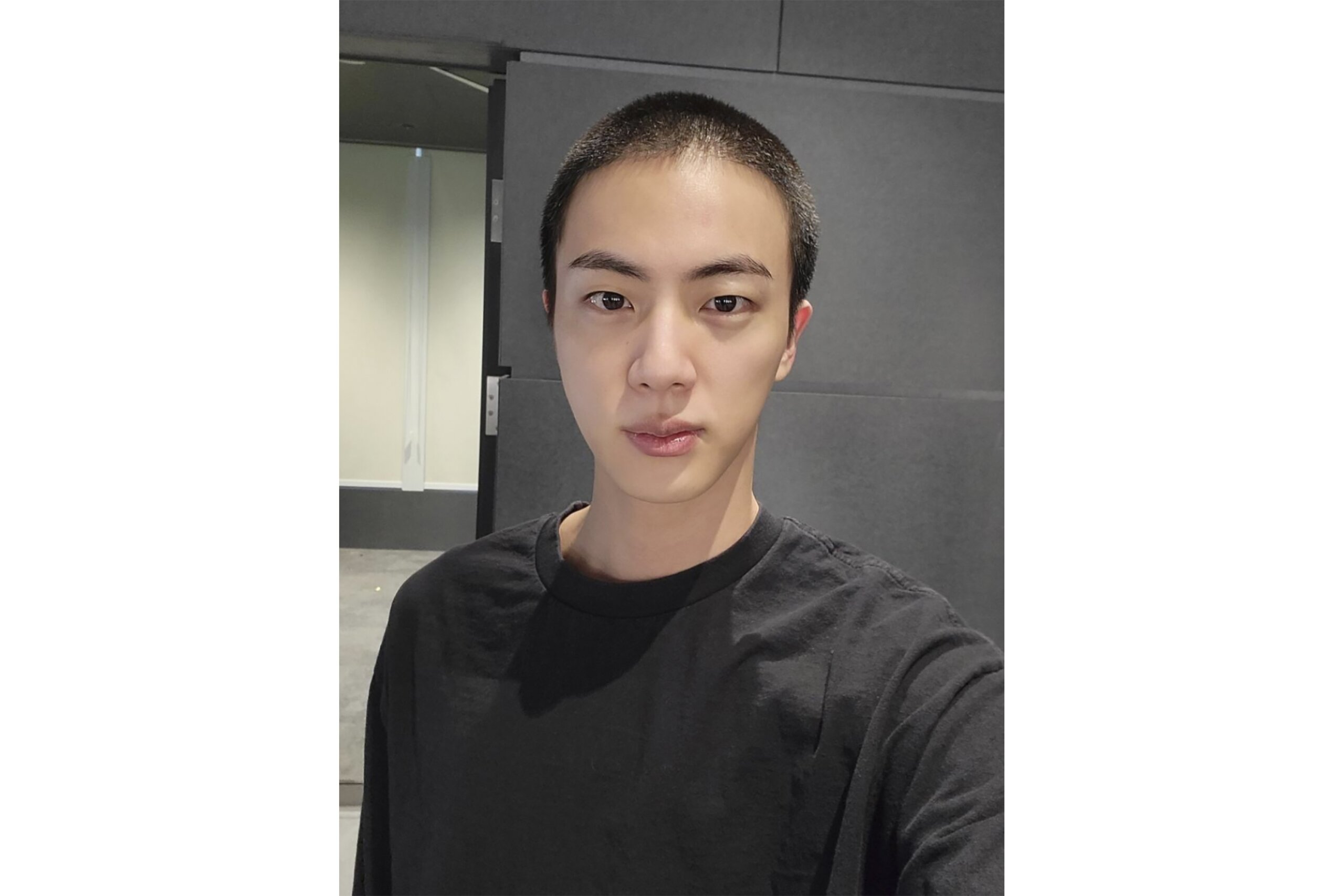BTS' Jin Shares Photo of New Buzz Cut Ahead of Military Service
