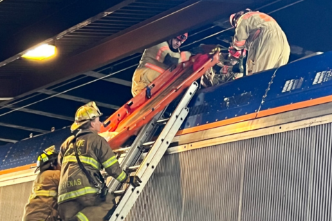 Man shocked on top of MARC train at Union Station