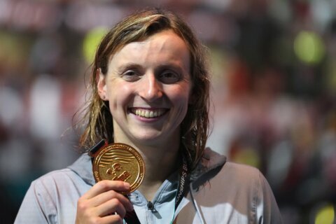 Katie Ledecky earns AP female athlete of year for 2nd time