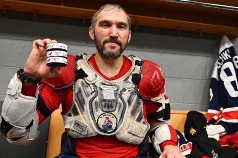 NHL tabs Capitals’ Alex Ovechkin the First Star of the Week after scoring 800th goal