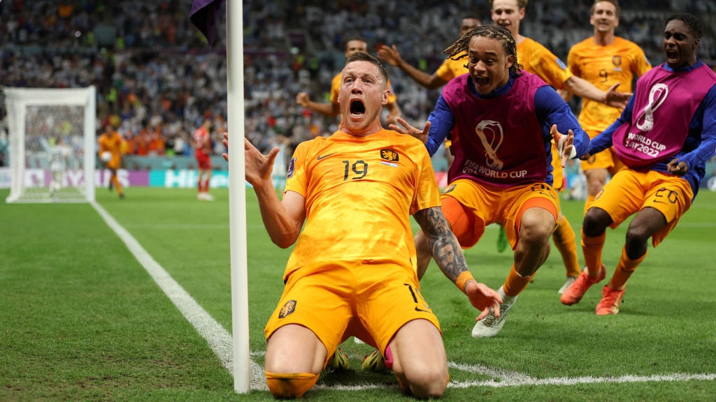 &lt;p&gt;LUSAIL CITY, QATAR &#8211; DECEMBER 09: Wout Weghorst of Netherlands celebrates after scoring the team&#8217;s second goal during the FIFA World Cup Qatar 2022 quarter final match between Netherlands and Argentina at Lusail Stadium on December 09, 2022 in Lusail City, Qatar. (Photo by Patrick Smith &#8211; FIFA/FIFA via Getty Images)&lt;/p&gt;
