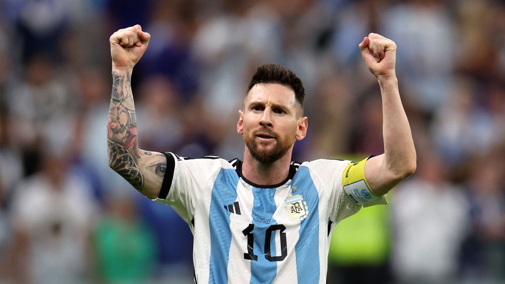 &lt;p&gt;LUSAIL CITY, QATAR &#8211; DECEMBER 09: Lionel Messi of Argentina celebrates after scoring the team&#8217;s second goal during the FIFA World Cup Qatar 2022 quarter final match between Netherlands and Argentina at Lusail Stadium on December 09, 2022 in Lusail City, Qatar. (Photo by Catherine Ivill/Getty Images)&lt;/p&gt;

