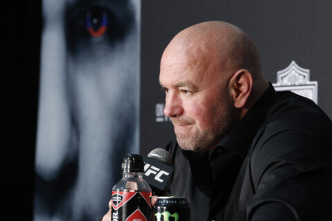 UFC President Dana White seen on video slapping his wife