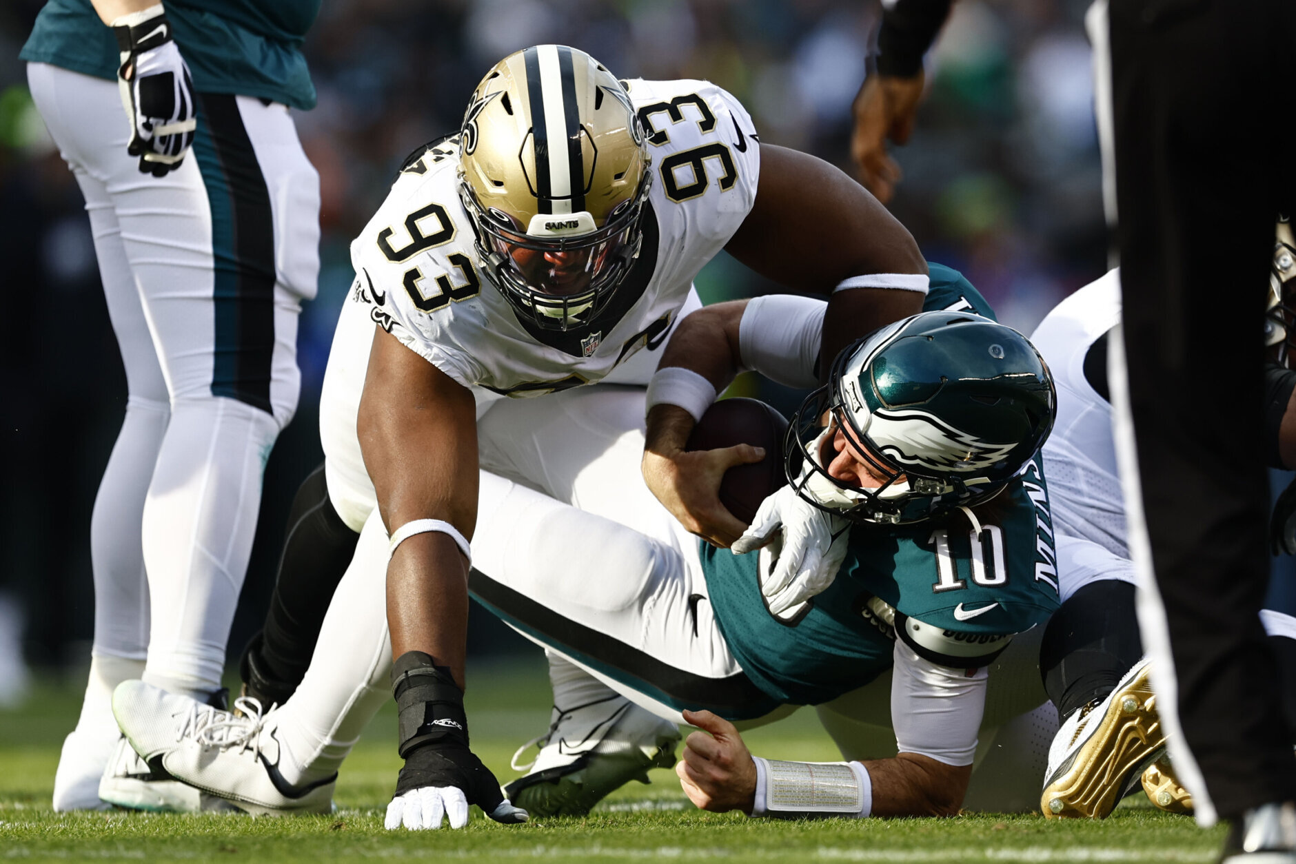 <p><em><strong>Saints 20</strong></em><br />
<em><strong>Eagles 10</strong></em></p>
<p>Don&#8217;t worry, Philly fans. This is all just a ploy to get Jalen Hurts the MVP award. The Eagles will win in Week 18 and clinch the top seed in the NFC anyway.</p>
