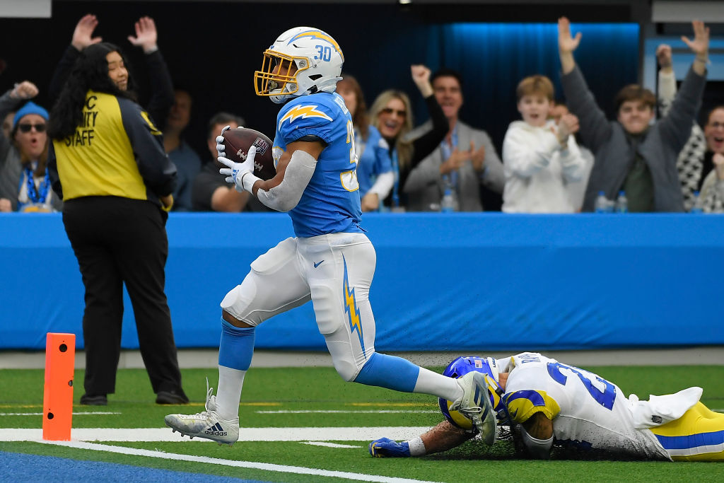 <p><em><strong>Rams 10</strong></em><br />
<em><strong>Chargers 31</strong></em></p>
<p>The only thing this game really accomplished is giving Austin Ekeler his flowers. The underrated dual threat is only the fifth running back in NFL history to have 100 catches in a season and leads the NFL in touchdowns. Put some respect on the man&#8217;s name.</p>
