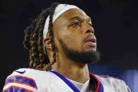 Bills safety Hamlin back in Buffalo to continue recovery