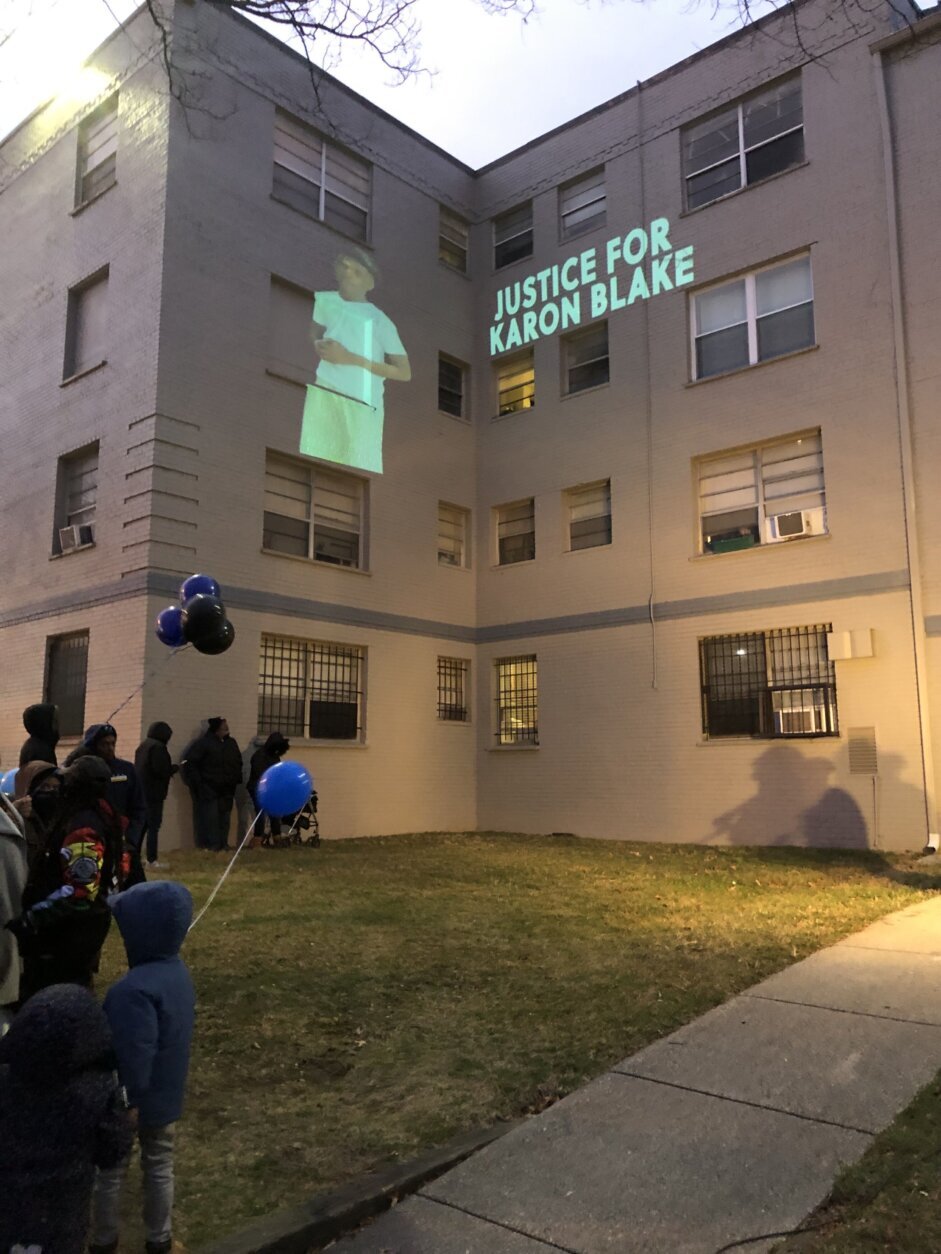 Community members gather in their small Brookland neighborhood to remember 13-year-old Karon Blake, shot in Washington, D.C. 