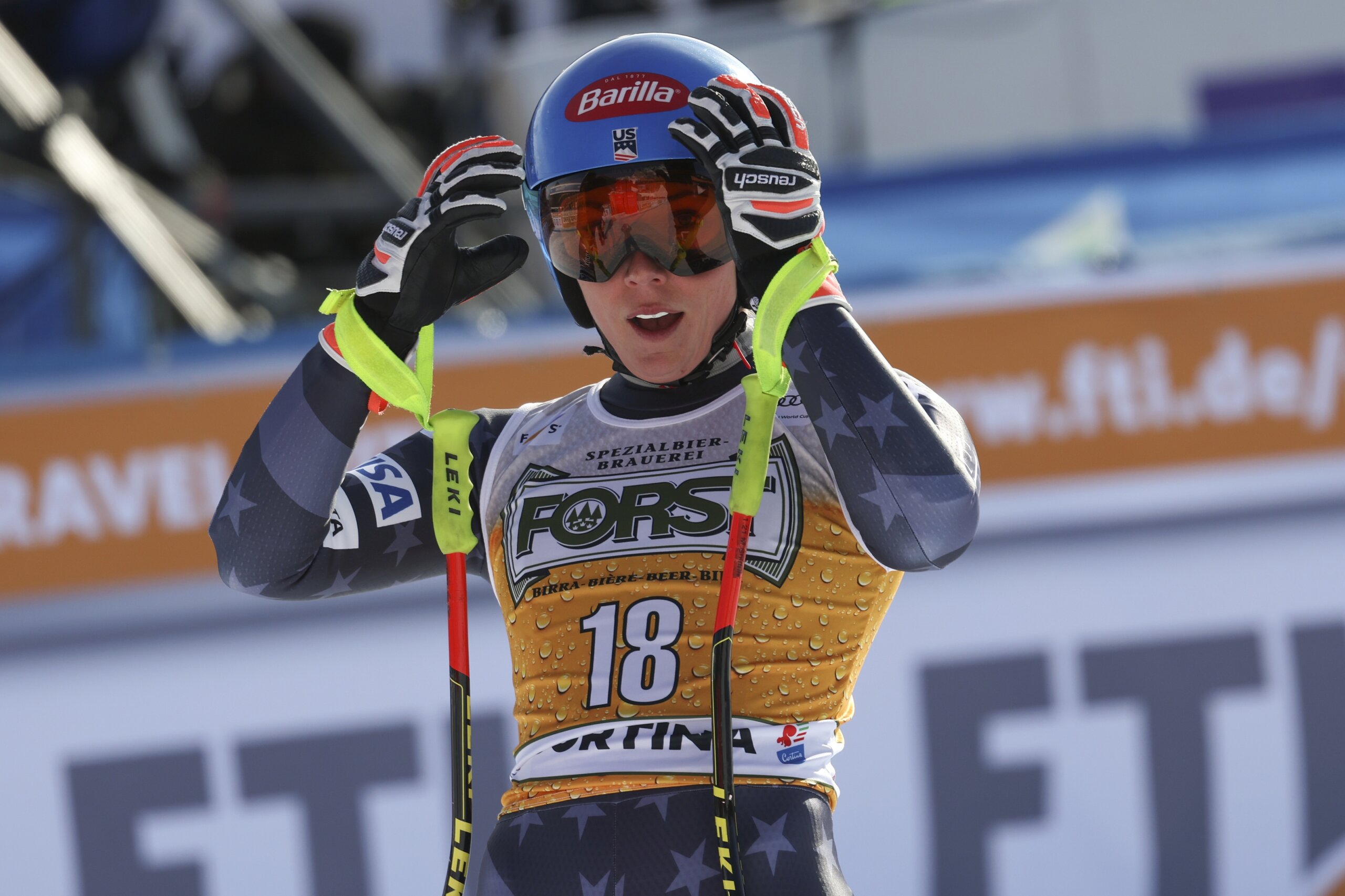 Shiffrin 6th in Cortina downhill; record chase on hold