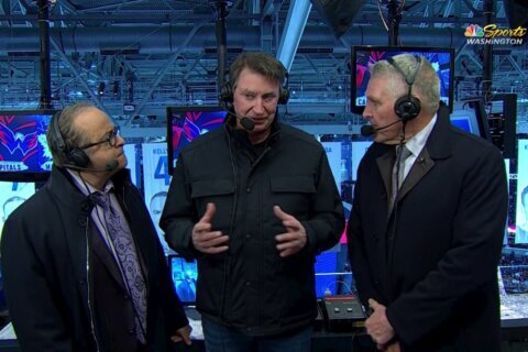 Wayne Gretzky surprises Capitals’ TV booth, talks Alex Ovechkin’s record chase