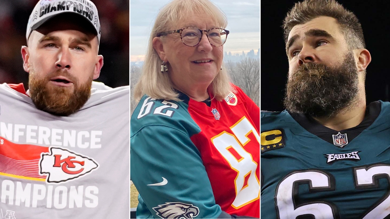 Donna Kelce becomes first mother to have two sons play against each other in the Super Bowl