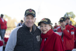 Ted Lerner and his wife, Annette Morris Lerner, are seen in this photo. (Courtesy Washington Nationals Baseball Club)