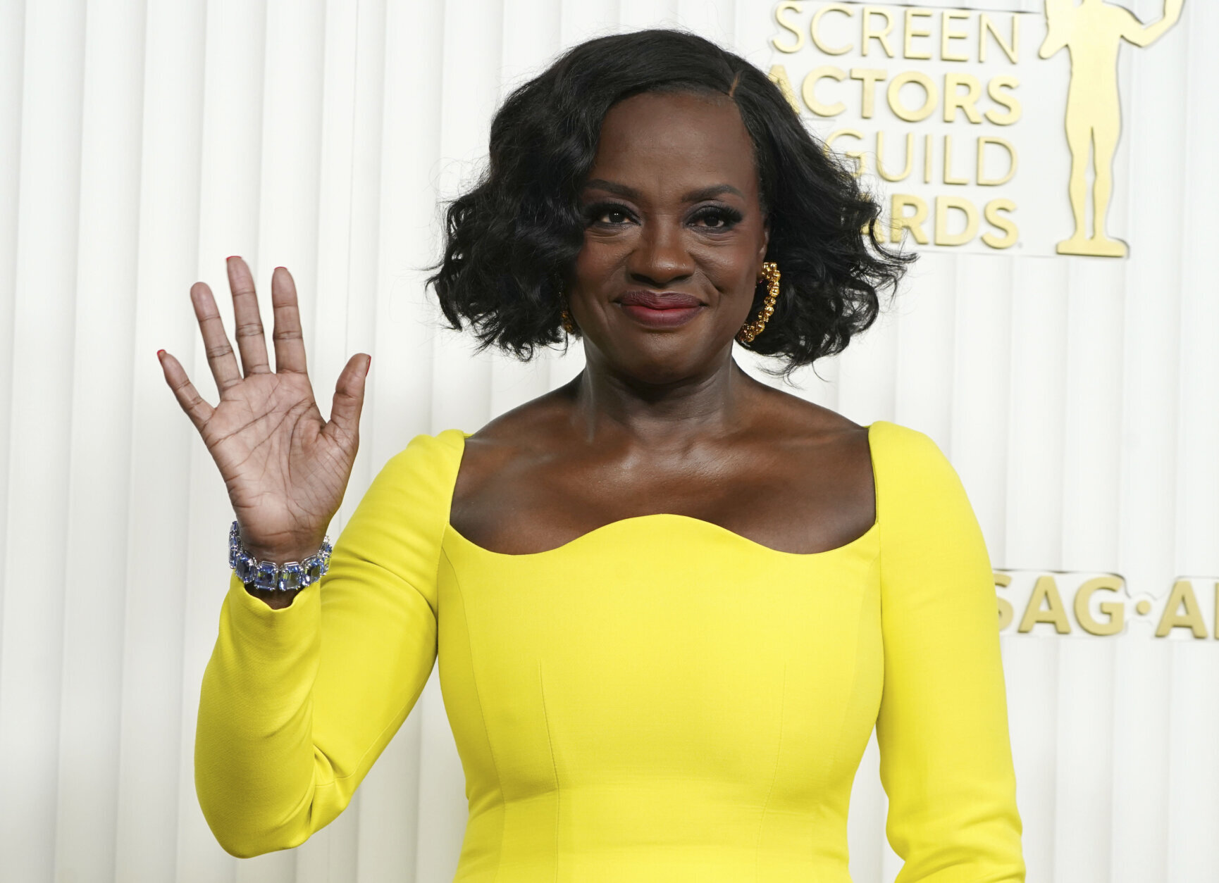 Viola Davis arrives at the 29th annual Screen Actors Guild Awards on Sunday, Feb. 26, 2023, at the Fairmont Century Plaza in Los Angeles. (Photo by Jordan Strauss/Invision/AP)