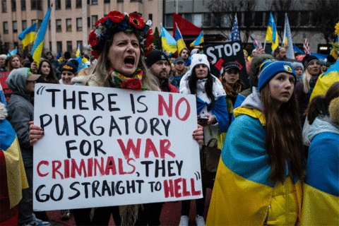 Thousands rally in DC in support of Ukraine, one year after Russian invasion