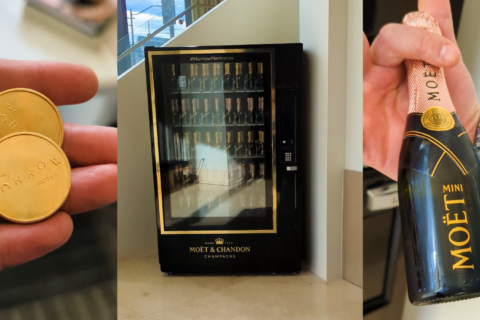 Champagne vending machine is quirky, new amenity in DC hotel
