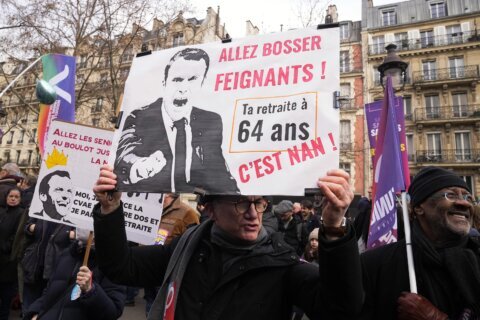 Nearly 1 million French march in 4th day of pension protests