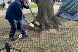 National Park Service official cleared a homeless encampment located just a block from the White House. (WTOP/Luke Lukert)