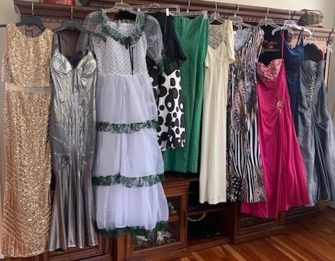 Gulley's late sister, Cathy Norgaard, collected gowns and wore them to the opera, which was a passion of hers. Gulley's sister died in September, leaving her with memories and racks and racks of the formalwear.